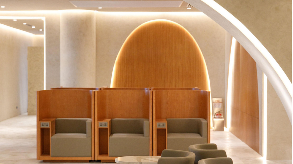 First Meridian Lounge-seats with charging ports